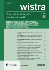 Abbildung: Zeitschrift für Wirtschafts- und Steuerstrafrecht (wistra)