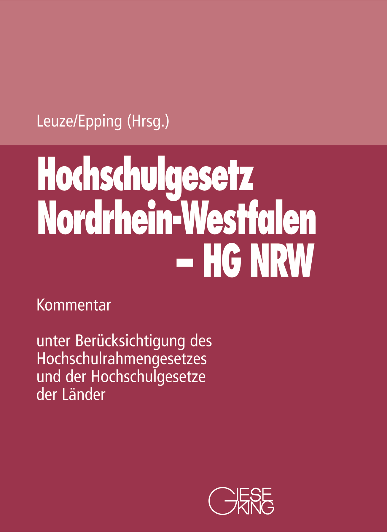 Abbildung: Gesetz über die Hochschulen des Landes Nordrhein-Westfalen