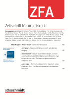 Abbildung: Zeitschrift für Arbeitsrecht (ZFA)